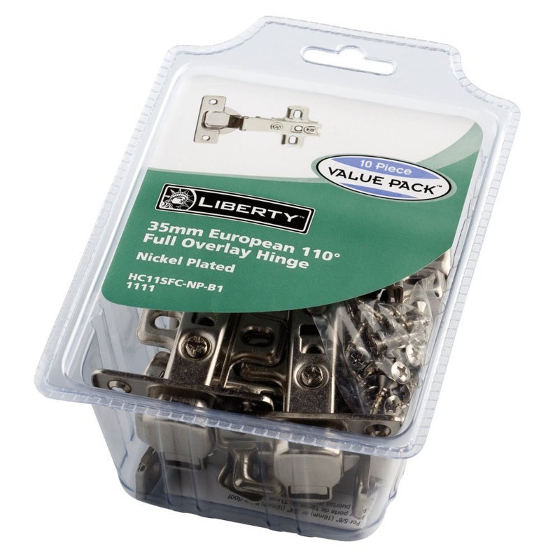Liberty HC11SFC-NP-B1 35mm European 110-Degree Full Overlay Hinge - Image 1
